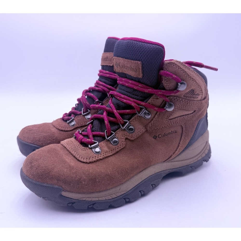 Columbia Newton Ridge Plus Waterproof Amped Boots Women's 7.5 Brown Red